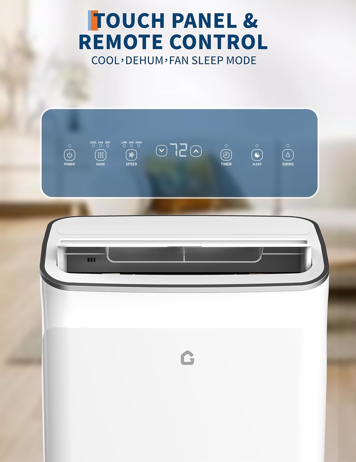 Garvee 3-in-1 Portable Air Conditioner, 12,000 BTU Portable AC Unit with Cooling, Dehumidifier & Fan for Rooms up to 550 sq.ft with Remote Control, Sleep Mode, 24H Timer & Window Kit - Image 5