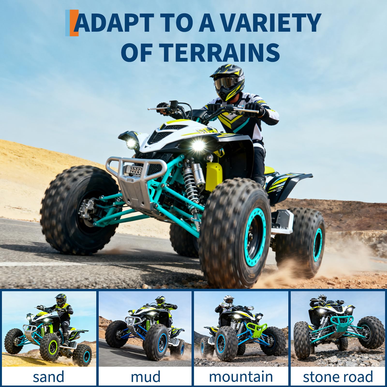 Garvee Set of 2 21x7-10 ATV Tires, 4PR Durable Tubeless, 21x7x10 Quad All Terrain Go Kart UTV Off Road Tires, Heavy-Duty Deep Tread for Trail, Sand, Mud & Track - Image 9
